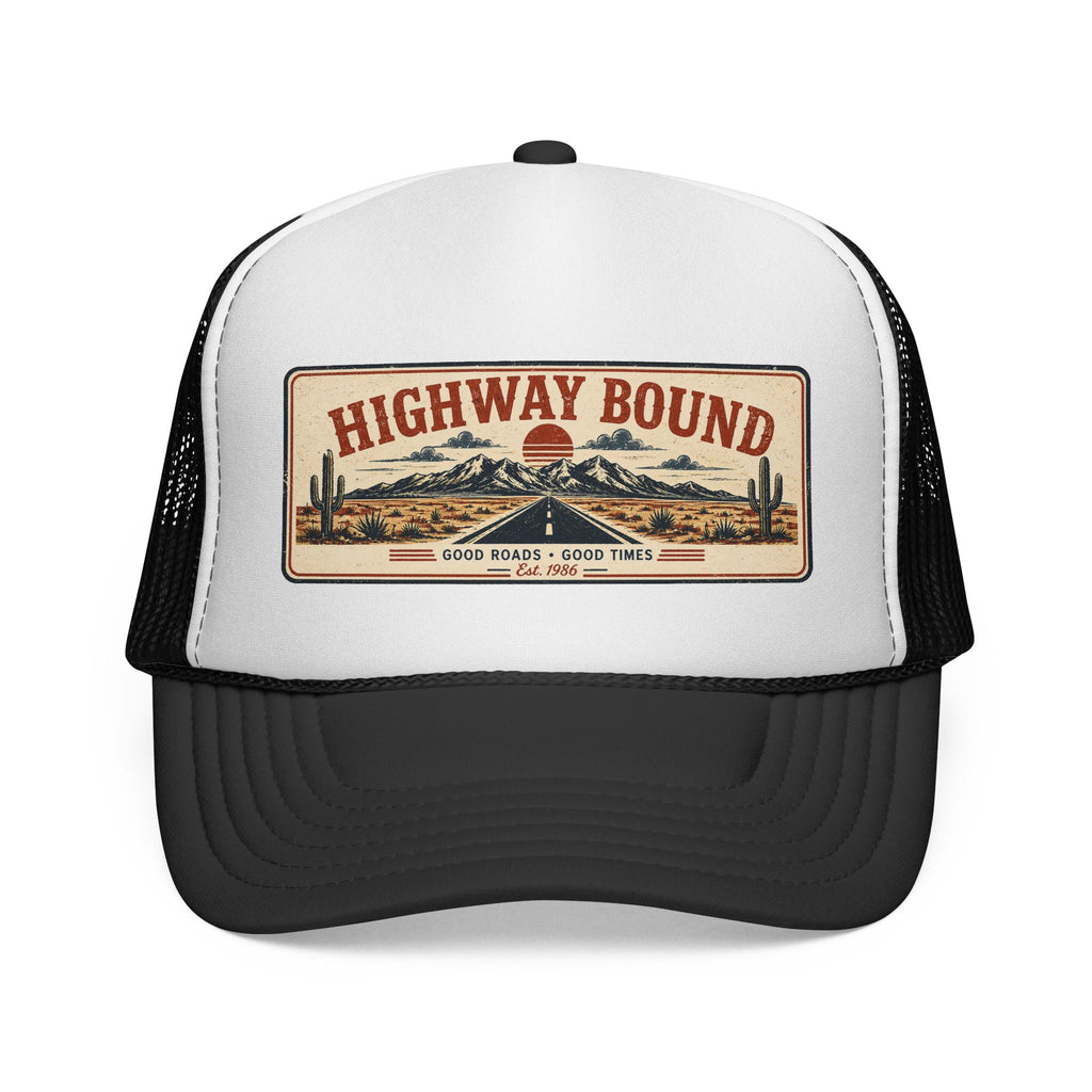 Highway Bound Trucker Hat - Retro Desert Road Snapback