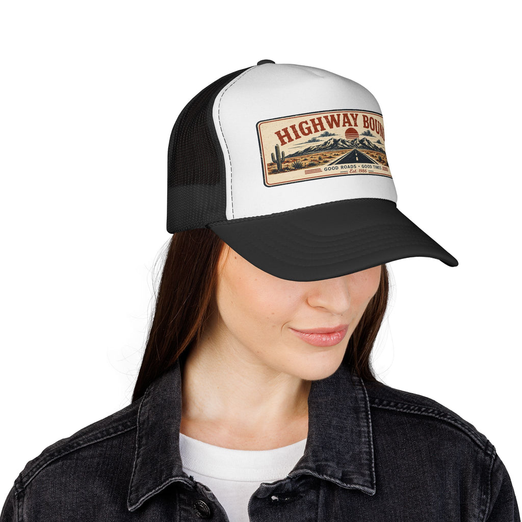 Highway Bound Trucker Hat - Retro Desert Road Snapback