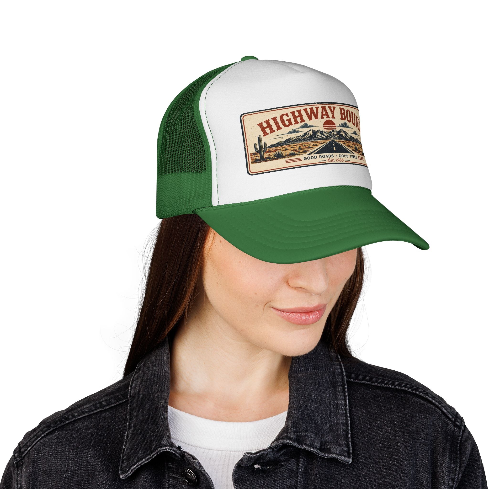 Highway Bound Trucker Hat - Retro Desert Road Snapback