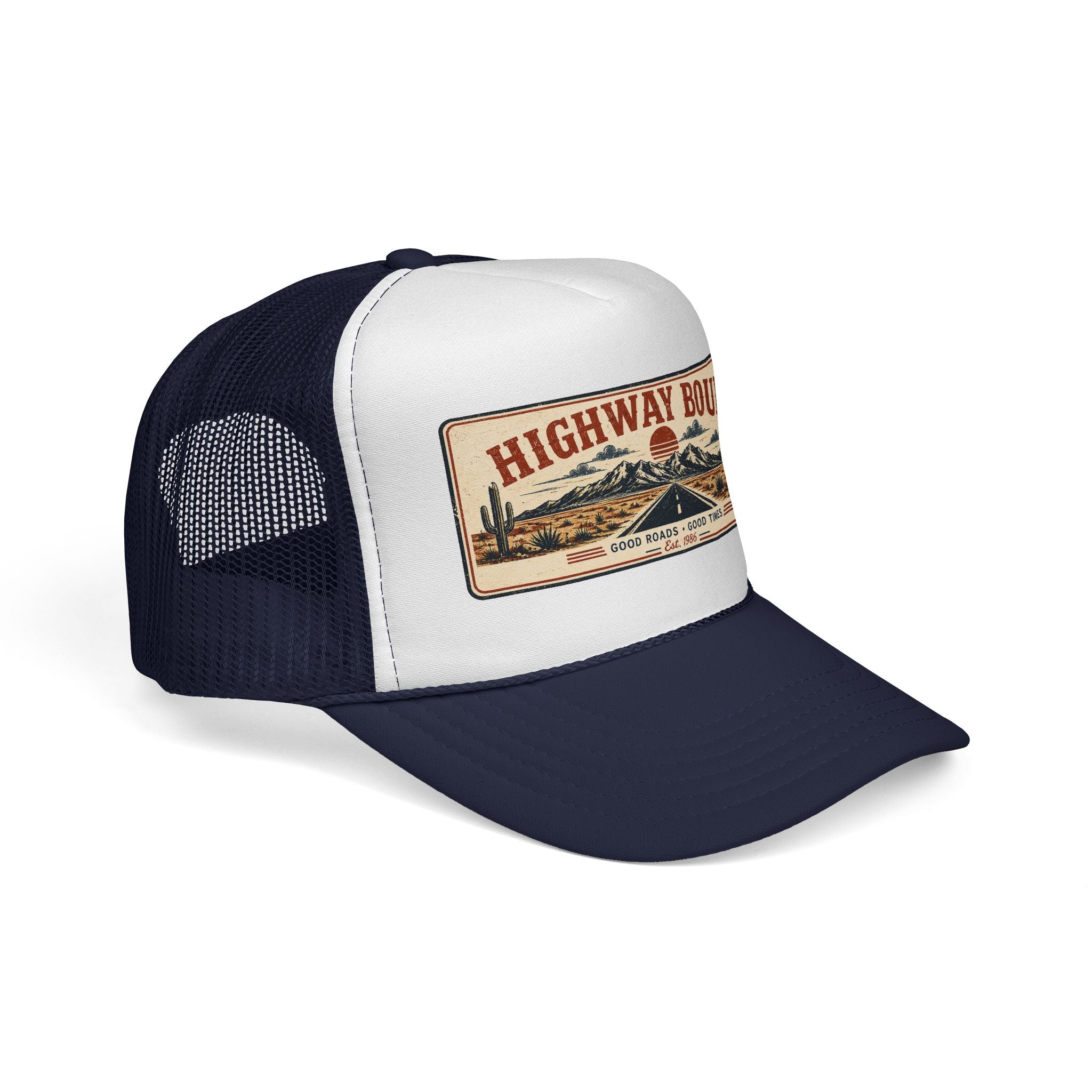 Highway Bound Trucker Hat - Retro Desert Road Snapback