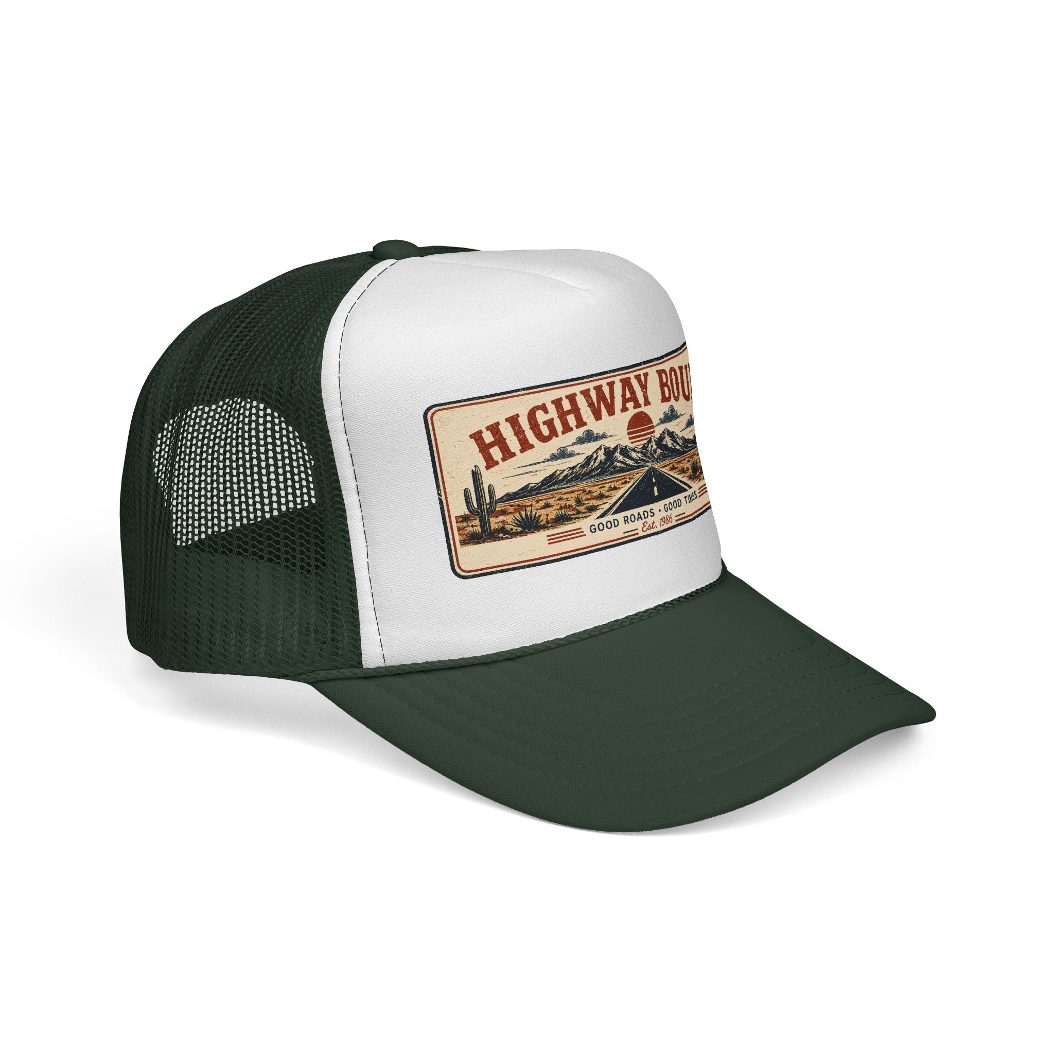Highway Bound Trucker Hat - Retro Desert Road Snapback