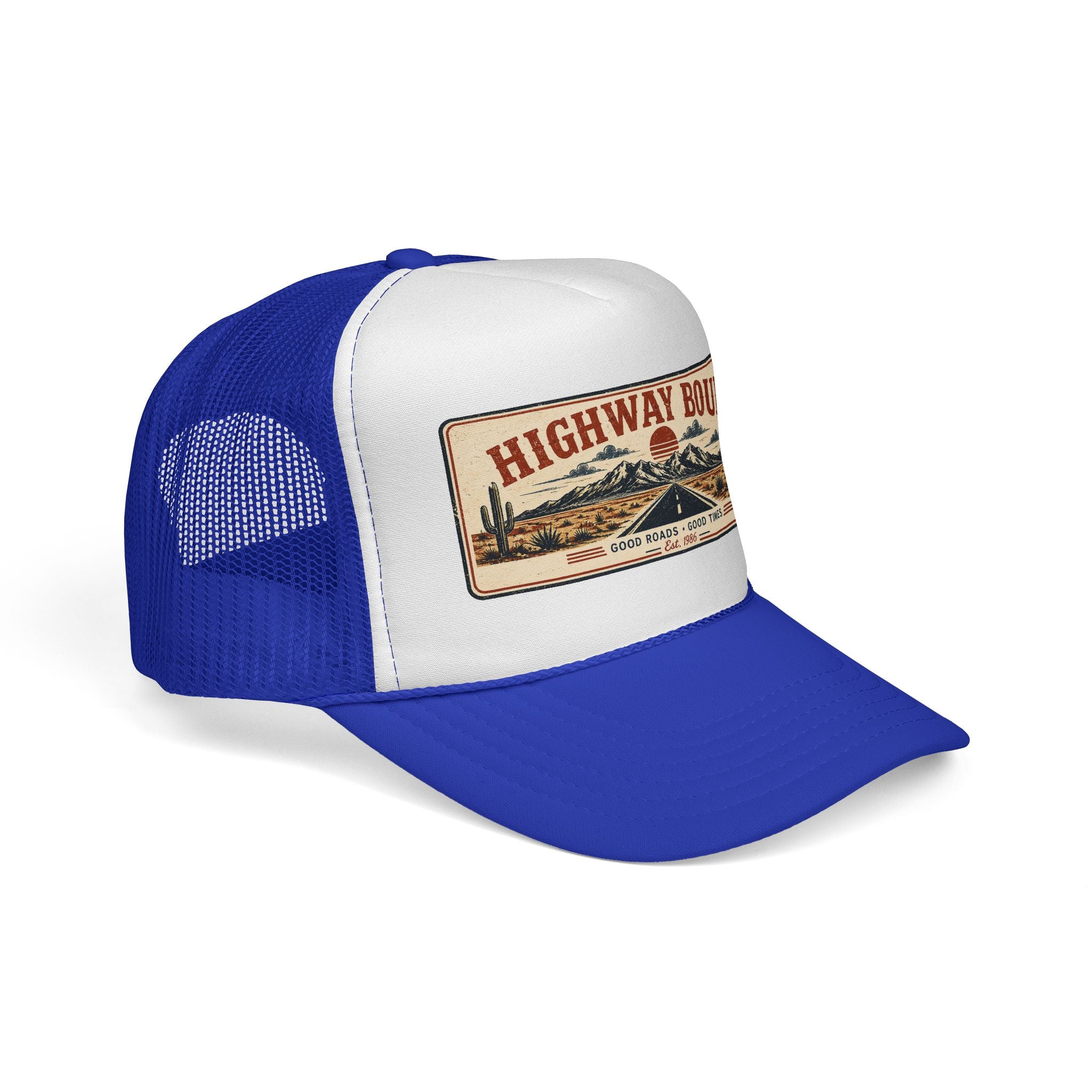 Highway Bound Trucker Hat - Retro Desert Road Snapback