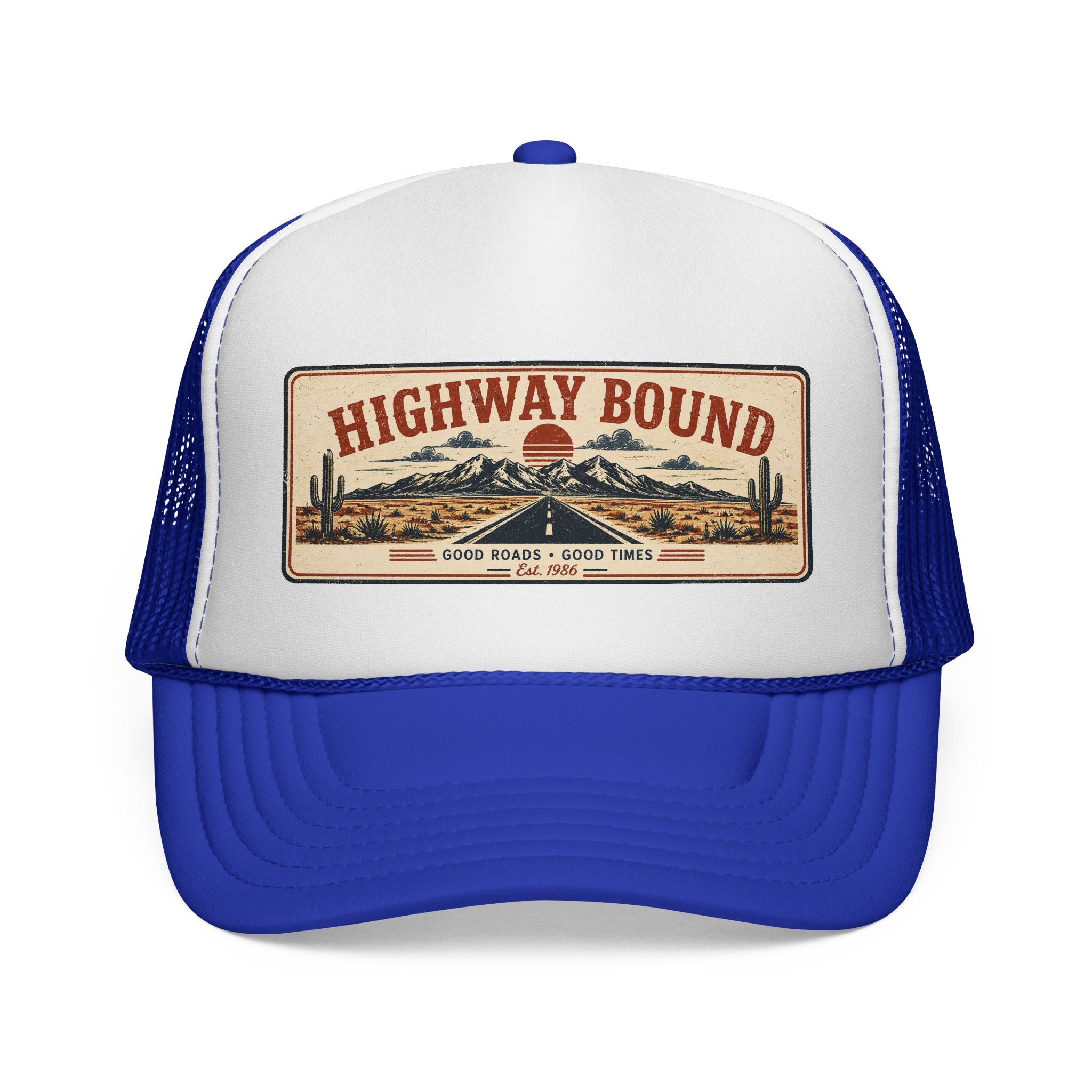 Highway Bound Trucker Hat - Retro Desert Road Snapback