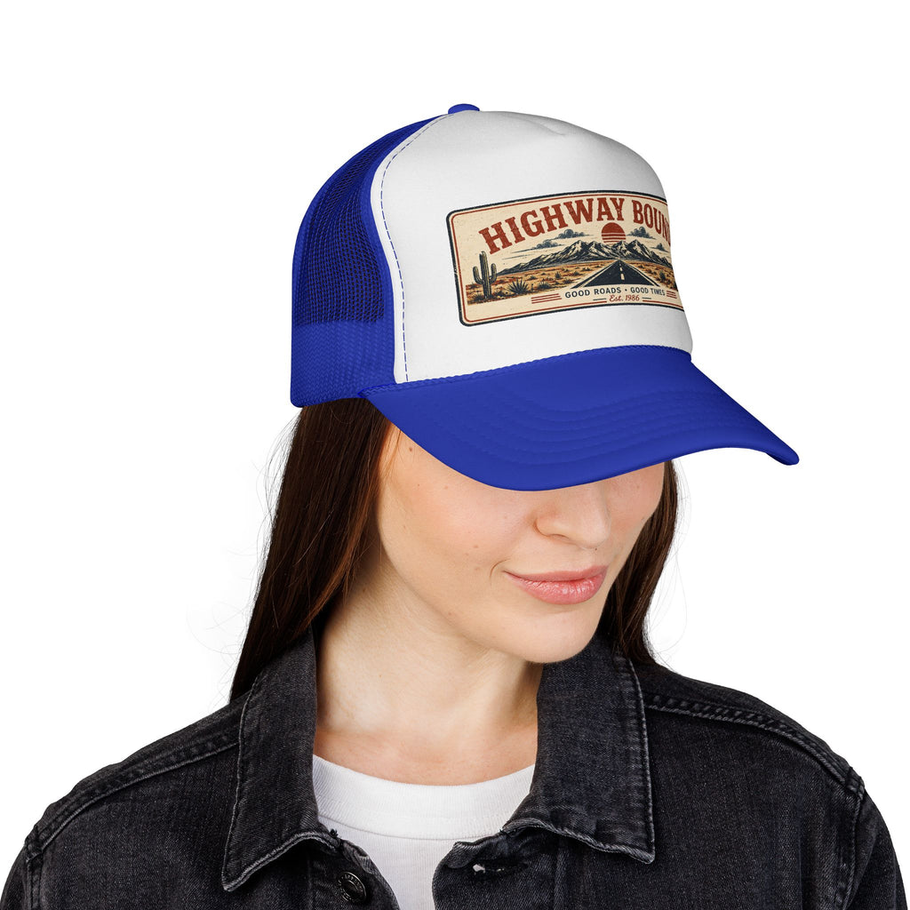 Highway Bound Trucker Hat - Retro Desert Road Snapback