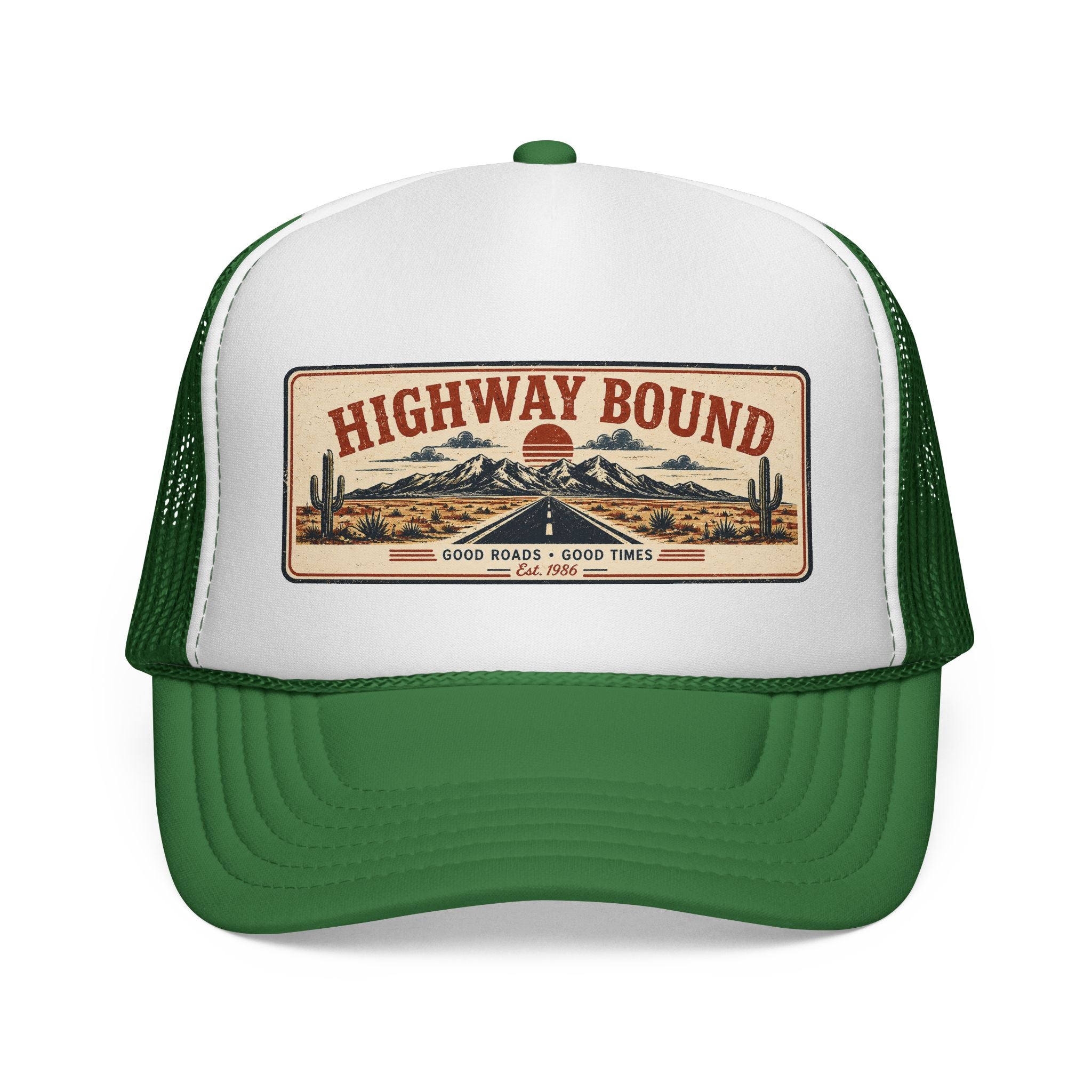 Highway Bound Trucker Hat - Retro Desert Road Snapback