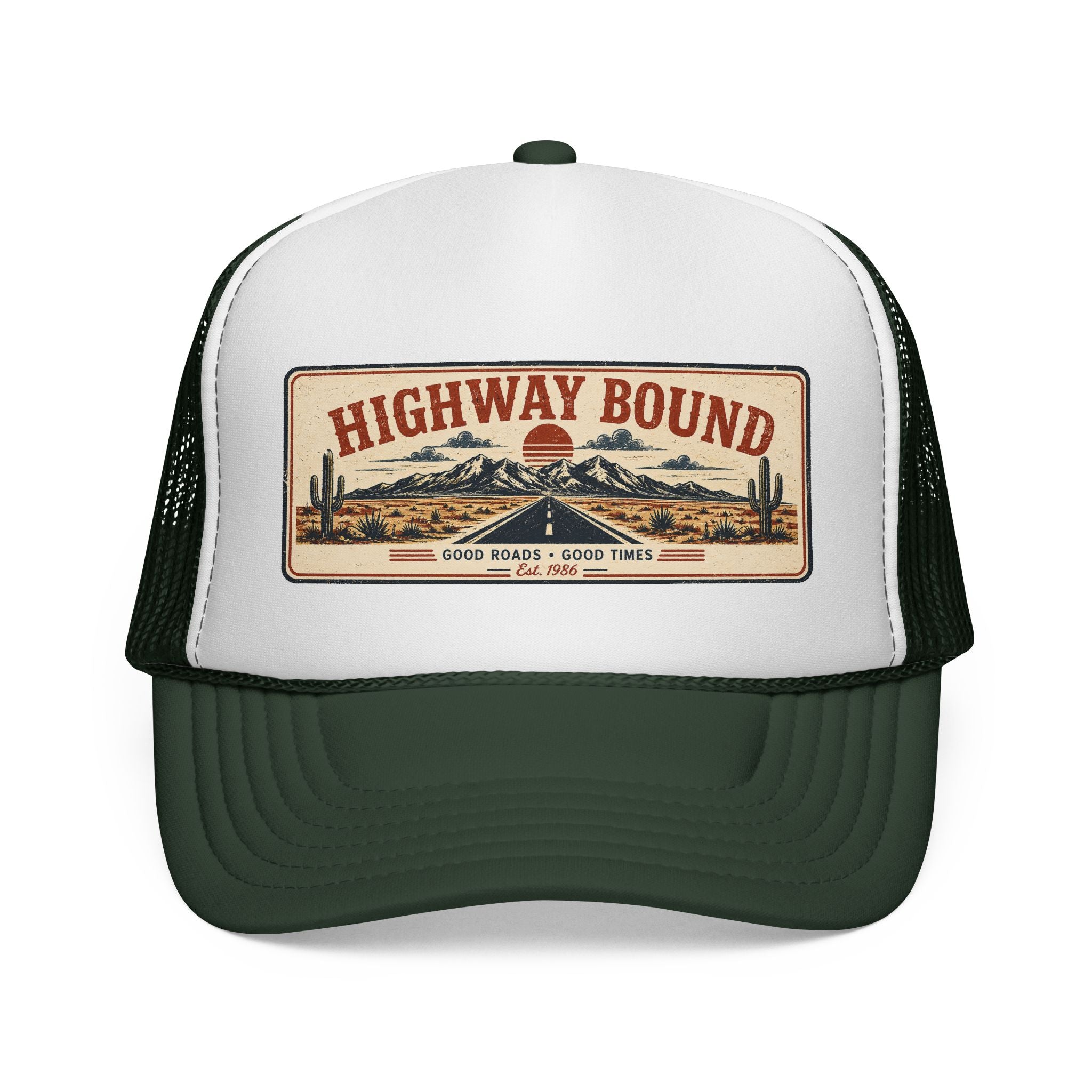 Highway Bound Trucker Hat - Retro Desert Road Snapback
