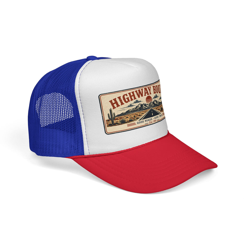 Highway Bound Trucker Hat - Retro Desert Road Snapback