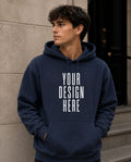 Dark Blue Hoodie with Design of Choice