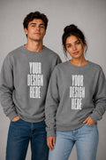 Grey Sweatshirt Unisex with Design of Choice